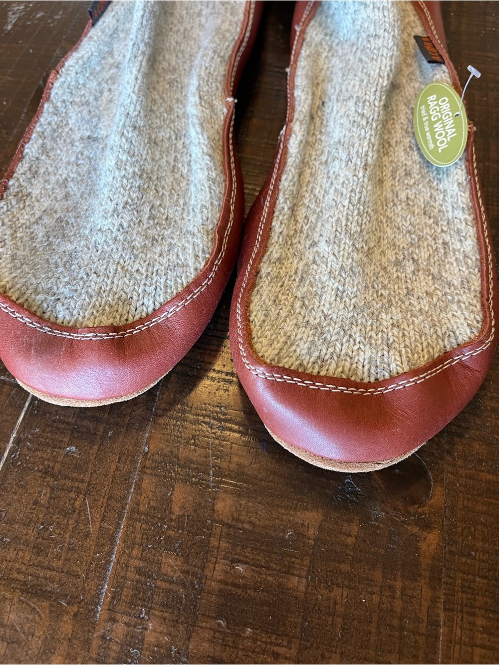 🧦🤎 NEW Acorn Original Ragg Wool Leather Slipper Socks | Comfort on Earth - Picture 5 of 6
